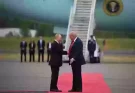 A body language expert has ‘revealed’ the reason for Russian President Vladimir Putin’s hand gesture after President Donald Trump flew bomber jets above his head, moments after he stepped off the plane.